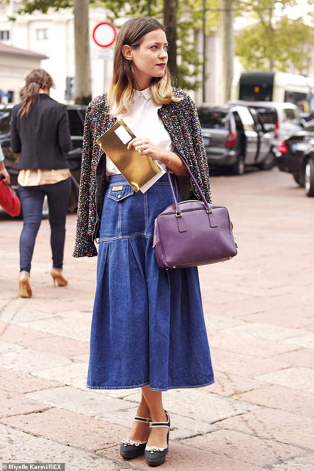 Outfit: The 2013 Milan Fashion Week look was described as 'hot mama'