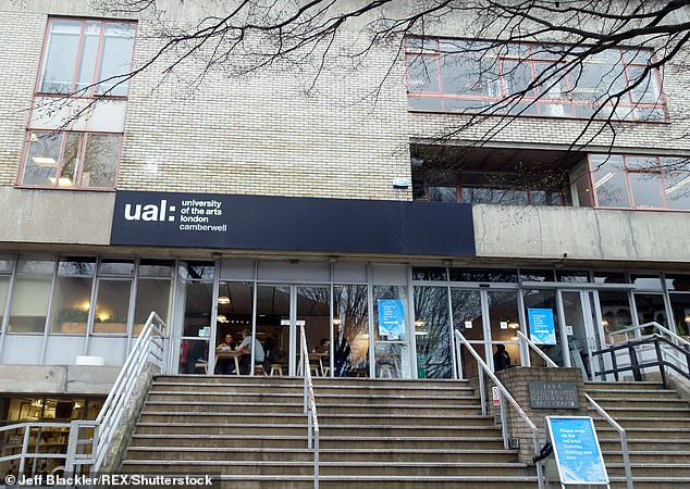 Mr Huffam was reinstated after three months and London University of the Arts (file image) has now admitted he was wrongly disciplined