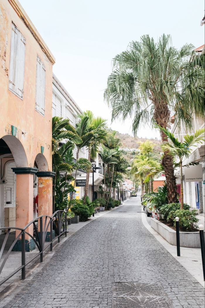 Gustavia's main shopping street