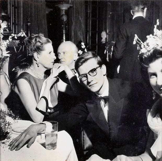 Madame Leonora Cornett, Cecil Beaton and Yves Saint Laurent at the Hôtel Lambert.