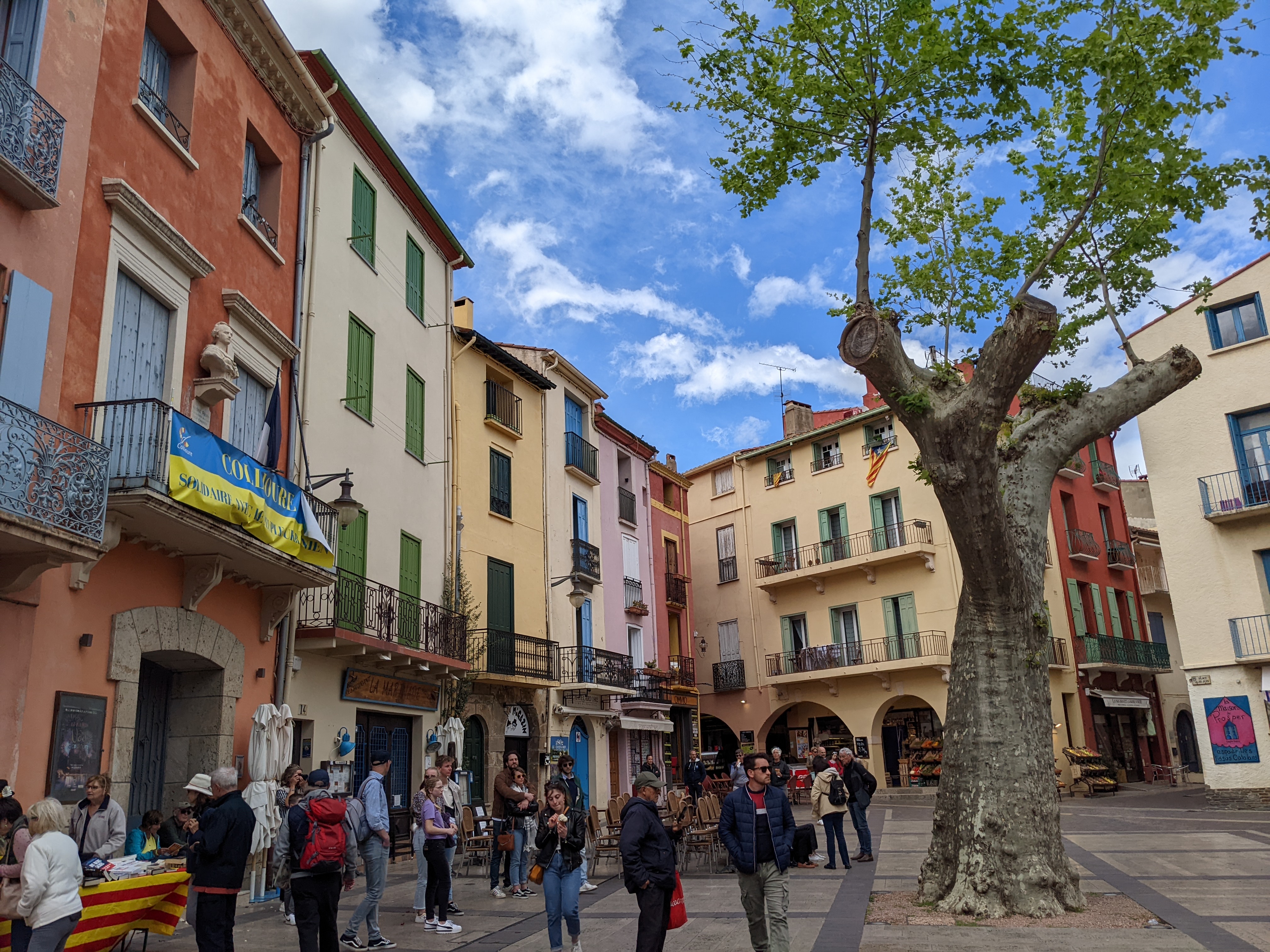 The bustling town of I had stayed in the seaside town of Argeles-Sur-Mer
